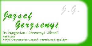 jozsef gerzsenyi business card